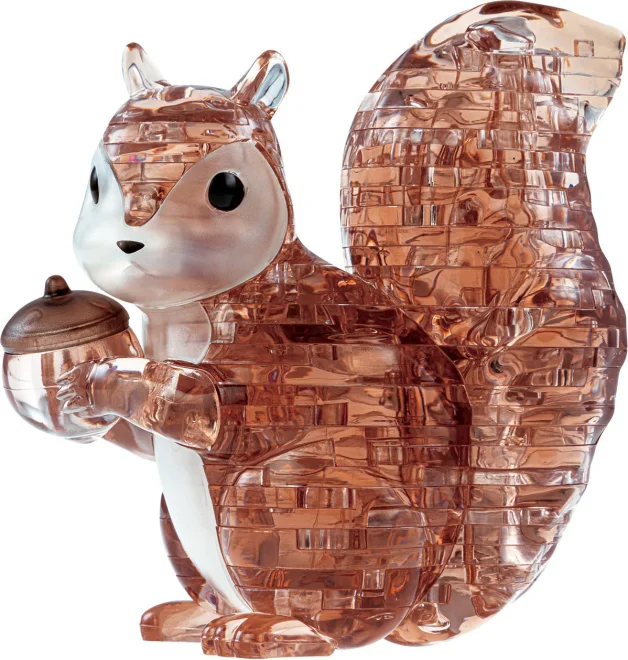 3D Crystal Puzzle  Veverička 55 dielikov