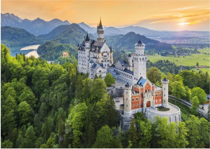 Dino Puzzle Jarný Neuschwanstein 1000 dielikov