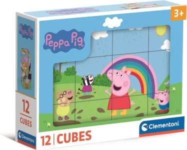Obrázkové kocky Prasiatko Peppa, 12 kociek