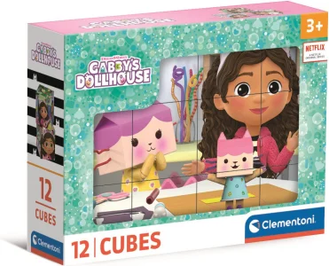 Obrázkové kocky Gabby's Dollhouse, 12 kociek