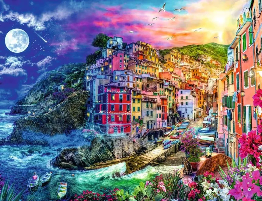 Ravensburger Puzzle Farebné Cinque Terre 2000 dielikov