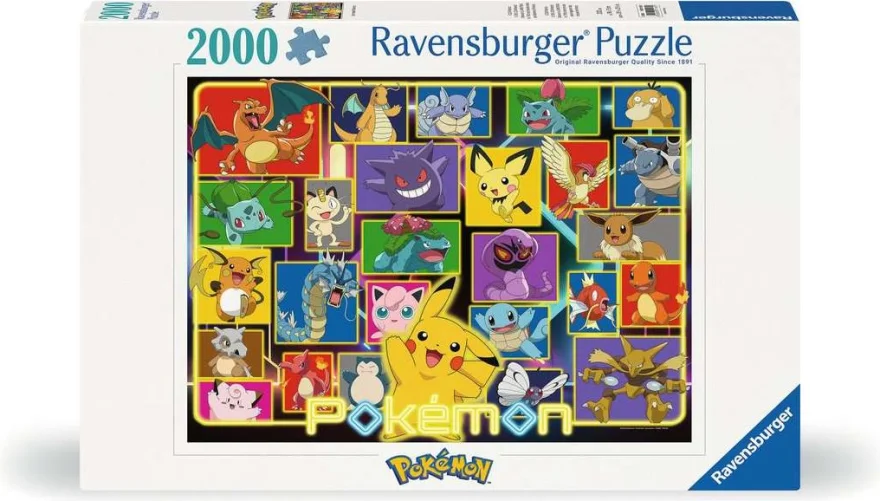 Ravensburger Puzzle Žiariaci Pokémoni 2000 dielikov