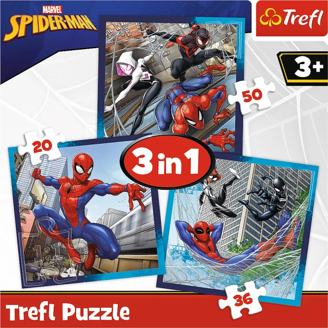 Trefl Puzzle Spiderman 3v1 (20,36,50 dielikov)