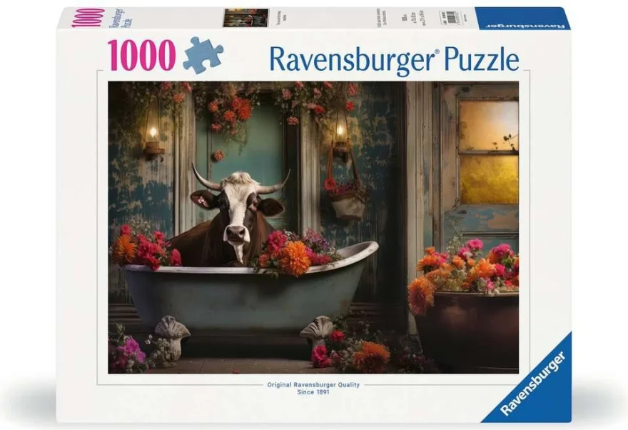 Ravensburger Puzzle Krava vo vani 1000 dielikov
