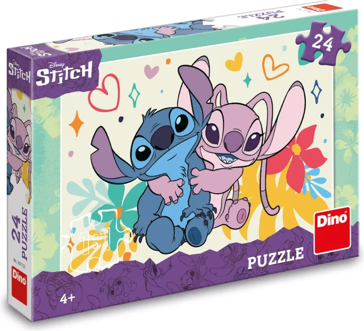 Dino Puzzle Stitch a Angel 24 dielikov