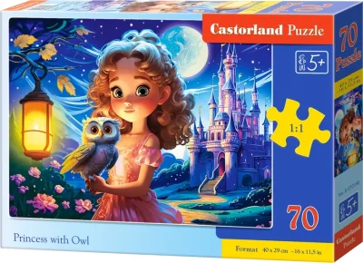 Puzzle Princezná a sova 70 dielikov