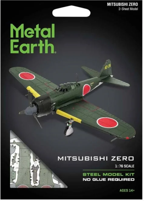METAL EARTH 3D puzzle Mitsubishi Zero (farebný)