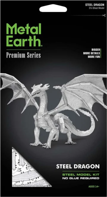 METAL EARTH 3D puzzle Premium Series: Oceľový drak
