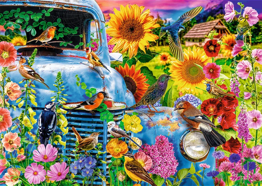 Trefl Puzzle Premium Plus Tea Time: Spevavé vtáky 1000 dielikov