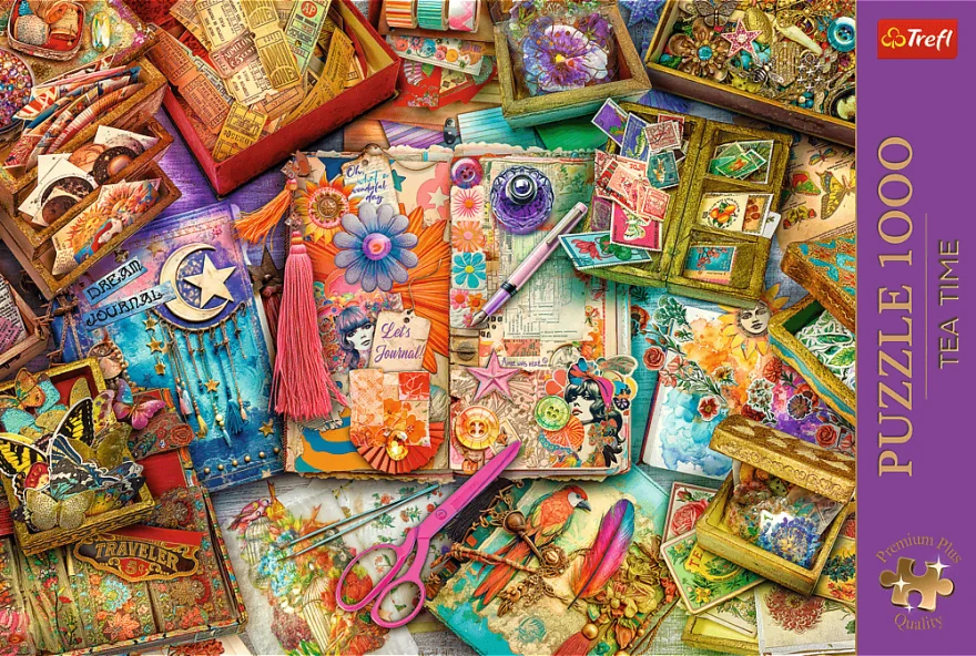 Trefl Puzzle Premium Plus Tea Time: Scrapbooking 1000 dielikov