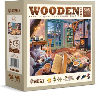 Dřevěné puzzle WOODEN CITY 505 dílků Útulná chata