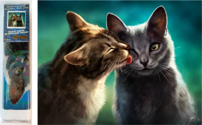 Diamantové maľovanie Mačacia láska 40x30cm