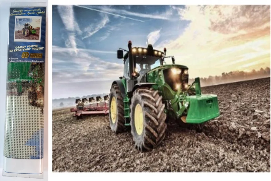 Norimpex Diamantové maľovanie Zelený traktor 40x30cm