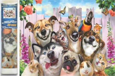 Diamantové maľovanie Zvieracie selfie 40x30cm