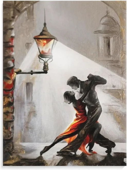 Norimpex Diamantové maľovanie Tango vo svetle lampáša 40x30cm