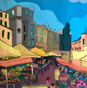 Diamantové maľovanie Tržnica 40x30cm
