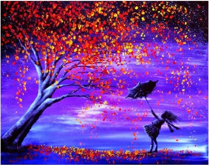 Norimpex Diamantové maľovanie Veterná noc 40x30cm