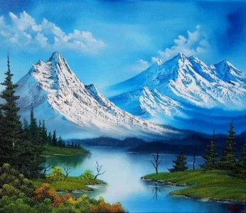 Diamantové maľovanie Ticho v horách 40x30cm