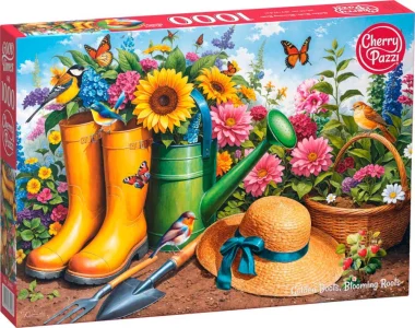 Puzzle Cherry Pazzi 1000 dílků Zlaté boty mezi květy
