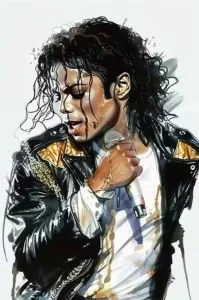 Diamantové maľovanie Michael Jackson 40x30cm
