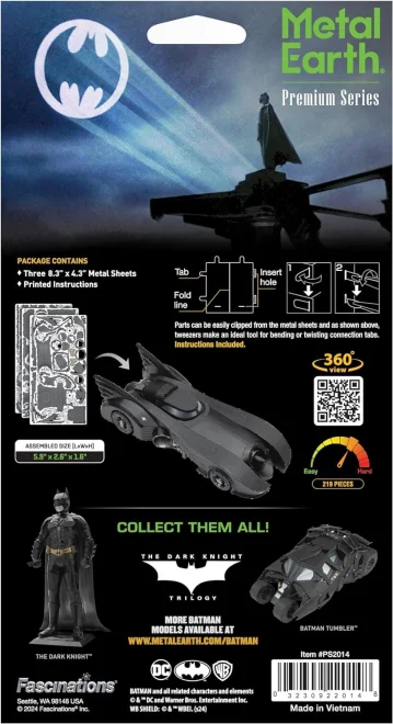 METAL EARTH 3D puzzle Premium Series: Batman, Batmobile