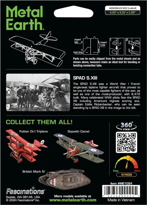 METAL EARTH 3D puzzle SPAD S.XIII (1:58)
