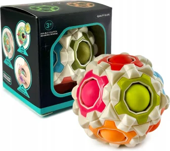 Hlavolam Massage Rainbow Ball biely