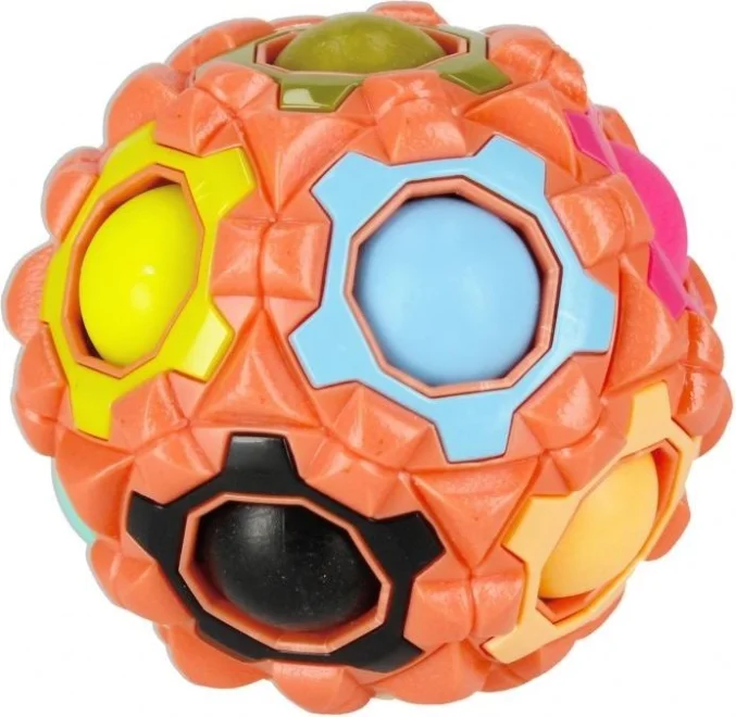 Norimpex Hlavolam Massage Rainbow Ball oranžový