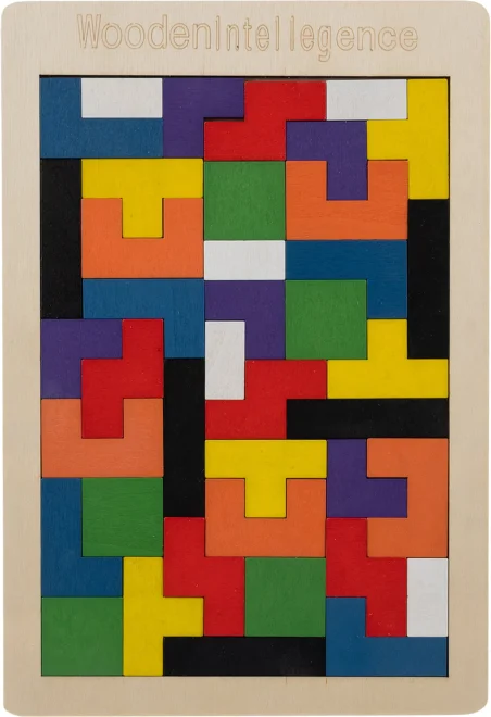 Kruzzel Drevené puzzle Tetris