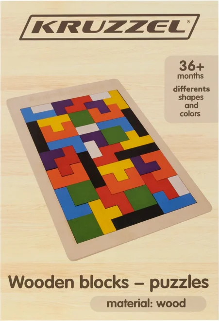 Kruzzel Drevené puzzle Tetris