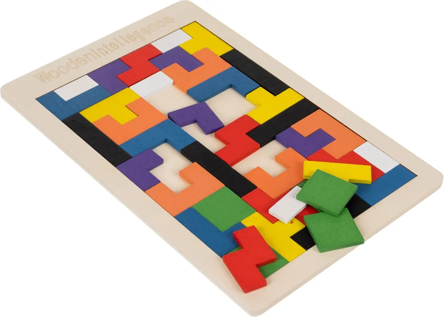 Kruzzel Drevené puzzle Tetris