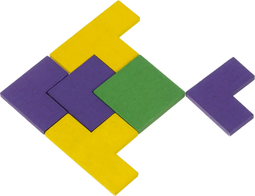 Kruzzel Drevené puzzle Tetris