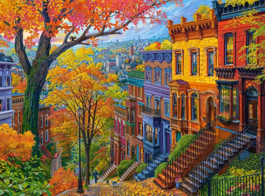 Castorland Puzzle Jeseň v meste 3000 dielikov