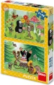 Dino Puzzle Krtko a oslava 2x48 dielikov