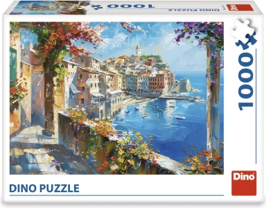 Puzzle Stredomorské mestečko 1000 dielikov