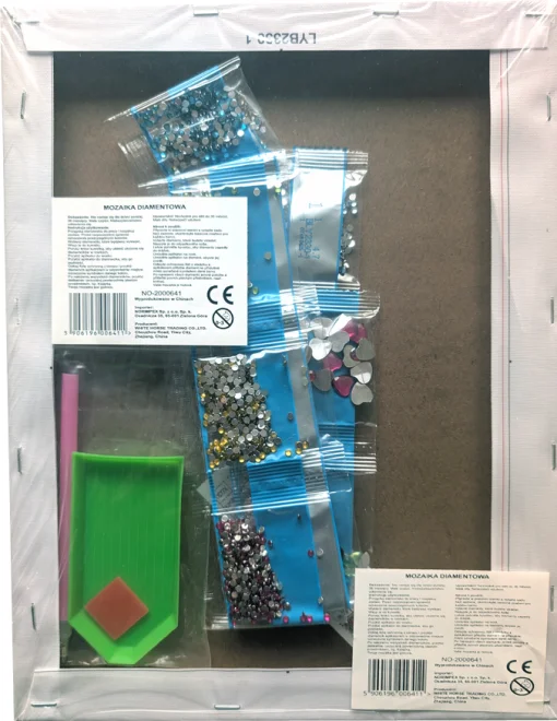 Diamantový obrázok na ráme Norimpex 30x23cm Jednorožec na vankúši