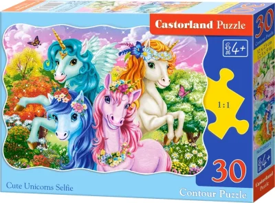 Puzzle pre deti Castorland 30 dielikov Roztomilé selfie jednorožcov