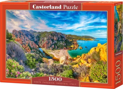 Puzzle Castorland 1500 dílků Costa Paradiso, Sardinie, Itálie