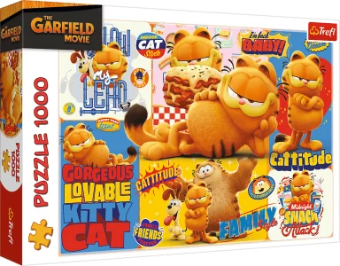 Puzzle Trefl 1000 dílků Garfieldova dobrodružství