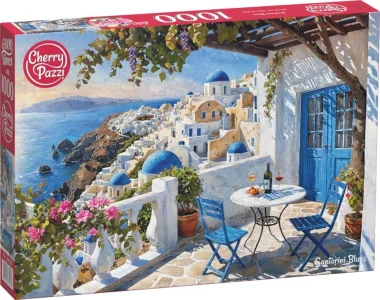 Puzzle Cherry Pazzi 1000 dielikov Modré tóny Santorini
