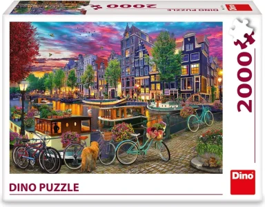 Puzzle Dino 2000 dielikov Maľovaný Amsterdam