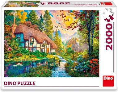 Puzzle Dino 2000 dielikov Domček pri rieke