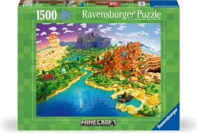 Puzzle Ravensburger 1500 dielikov Svet Minecraftu