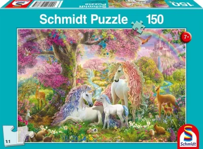 Puzzle pre deti Schmidt 150 dielikov Kvety a jednorožce