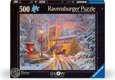 Svietiace puzzle Ravensburger 500 dielikov Žiarivé Vianoce
