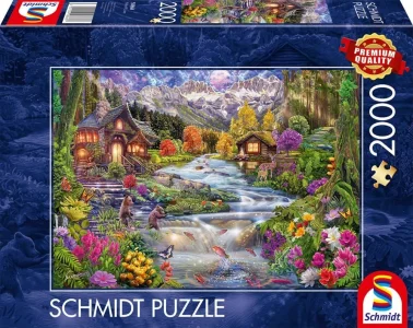 Puzzle Schmidt 2000 dielikov Riečna idyla v horách