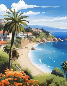Diamantové malování Norimpex 40x30 cm Středomořská riviéra