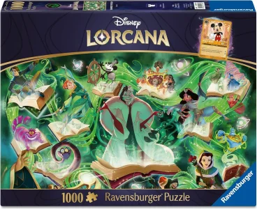 Puzzle Ravensburger 1000 dílků Disney Lorcana Glimmers of the Realm: Emerald