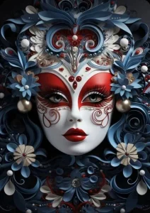 Diamantové malování Norimpex 40x30 cm Karnevalová maska