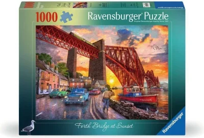 Puzzle Ravensburger 1000 dielikov Forth Bridge v zapadajúcom slnku